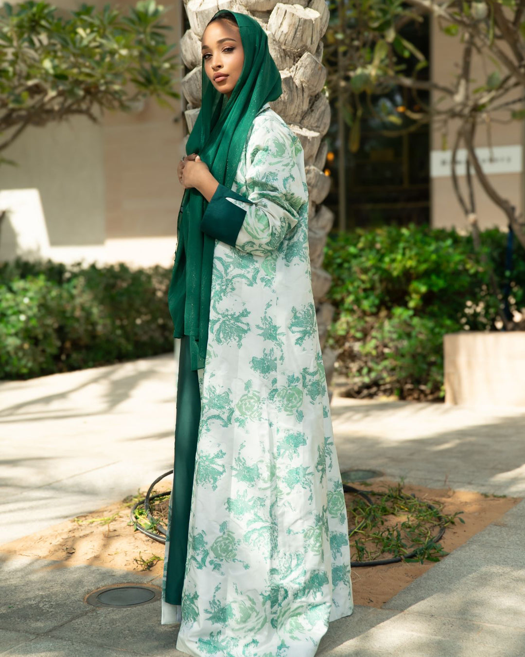 Silk Jaquard Abaya