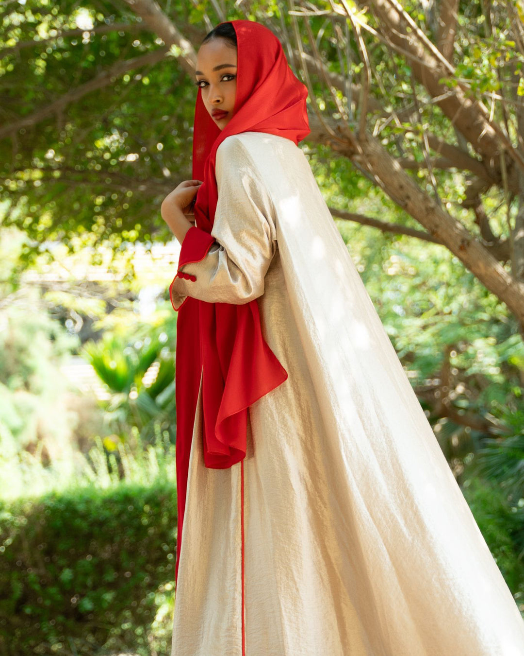 Textured Silk Crepe Abaya