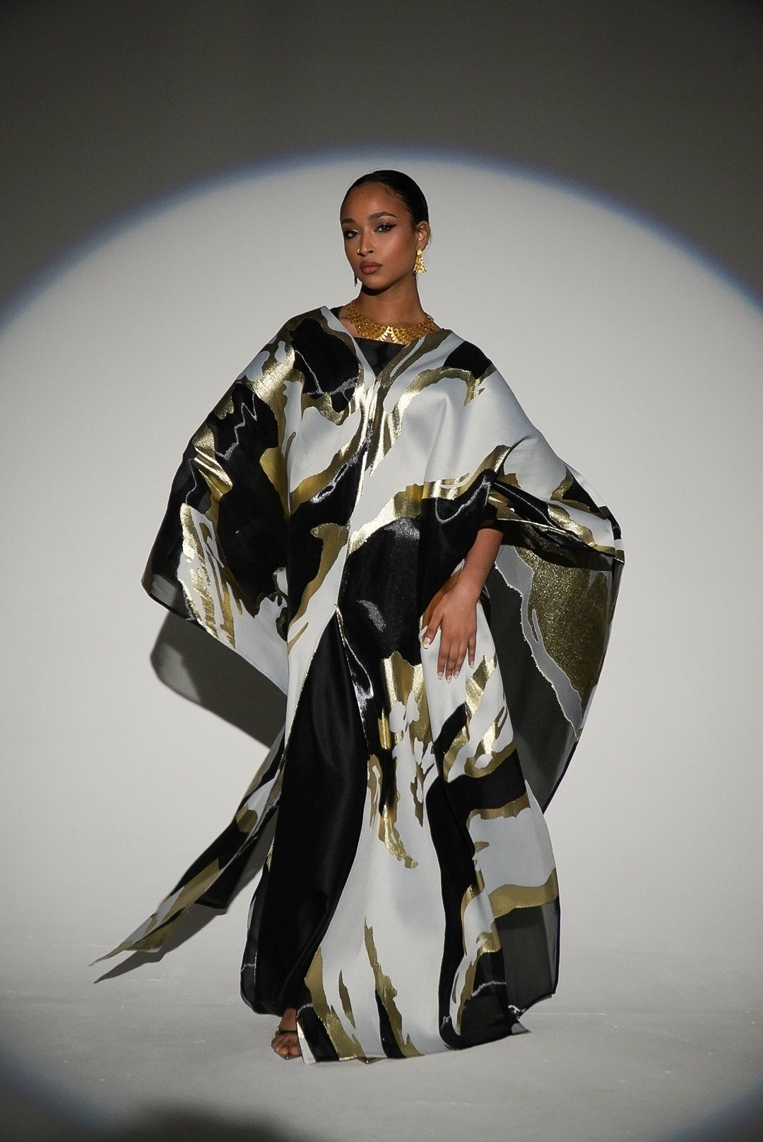 HAYZO Pure Silk Liquid Organza with Jaquard Detailing