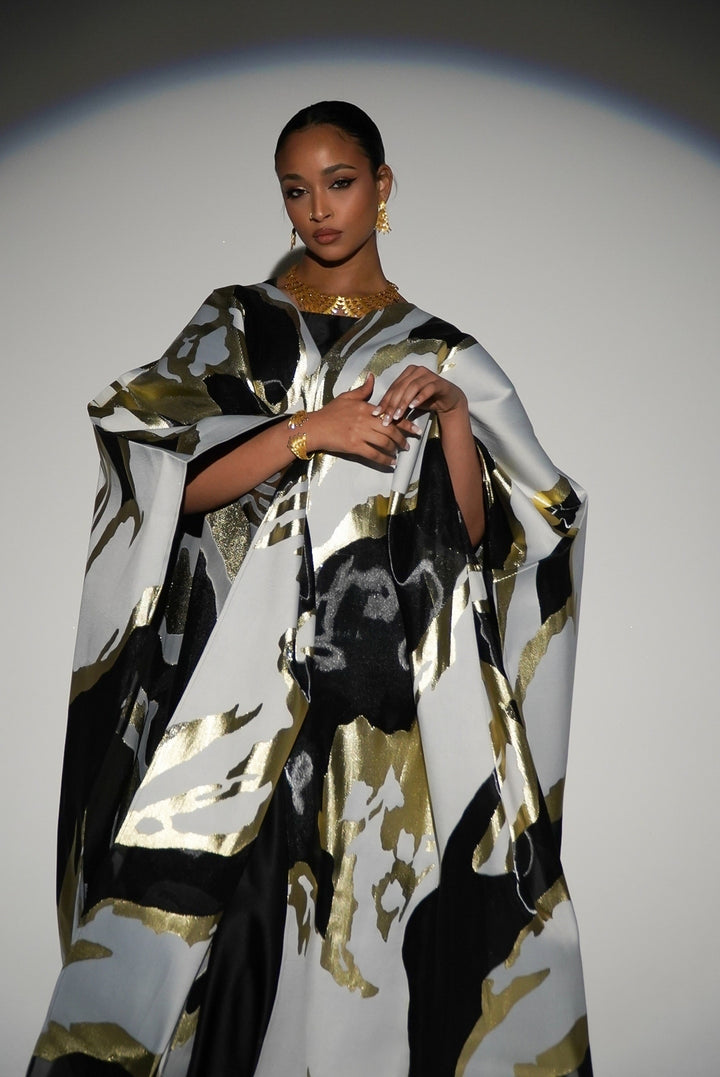 HAYZO Pure Silk Liquid Organza with Jaquard Detailing