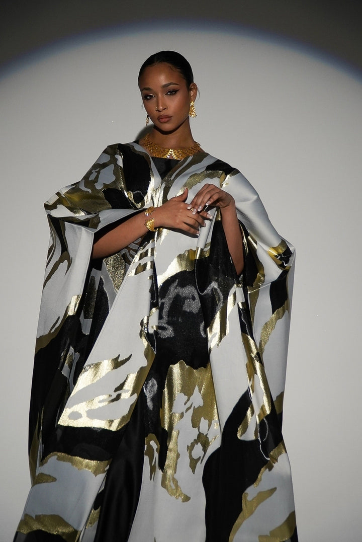 HAYZO Pure Silk Liquid Organza with Jaquard Detailing