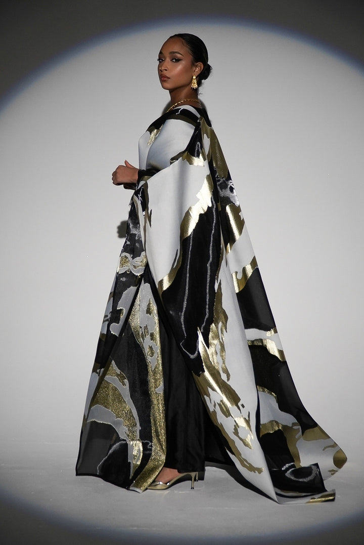 HAYZO Pure Silk Liquid Organza with Jaquard Detailing