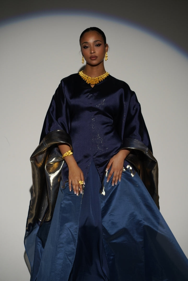 HAYZO Brocade and Organza 2 Piece Kaftan