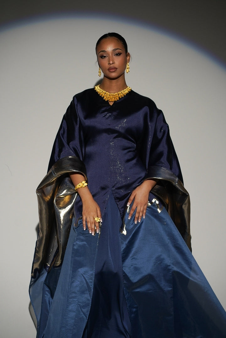 HAYZO Brocade and Organza 2 Piece Kaftan