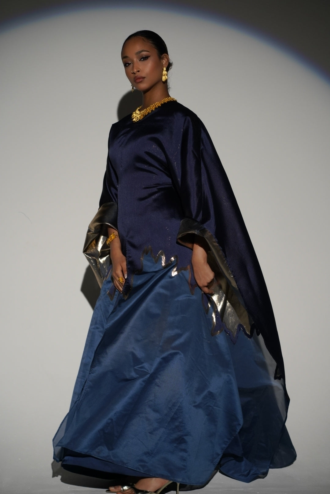 HAYZO Brocade and Organza 2 Piece Kaftan