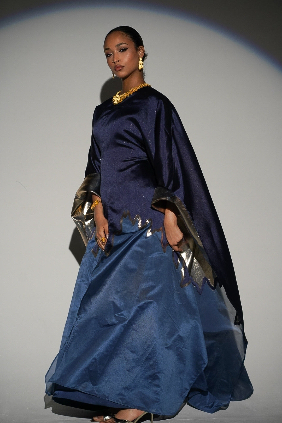 HAYZO Brocade and Organza 2 Piece Kaftan