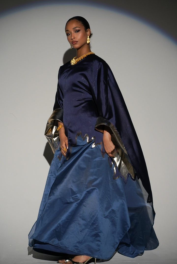 HAYZO Brocade and Organza 2 Piece Kaftan