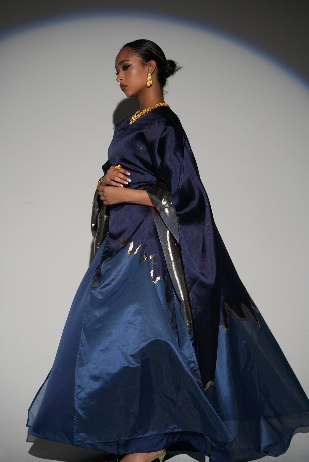 HAYZO Brocade and Organza 2 Piece Kaftan