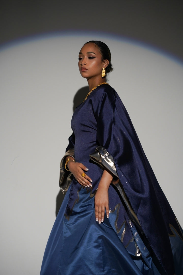 HAYZO Brocade and Organza 2 Piece Kaftan