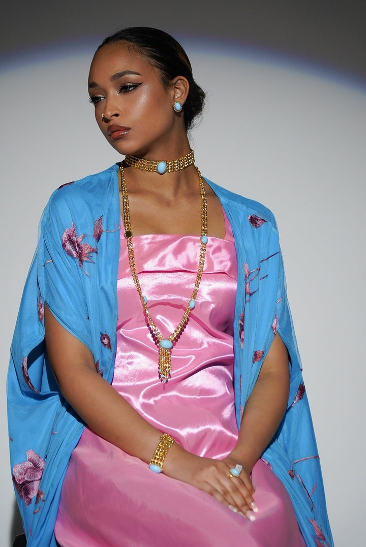 HAYZO 2 Piece Cape Style Kaftan